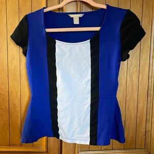 Banana Republic Color Block Peplum Top